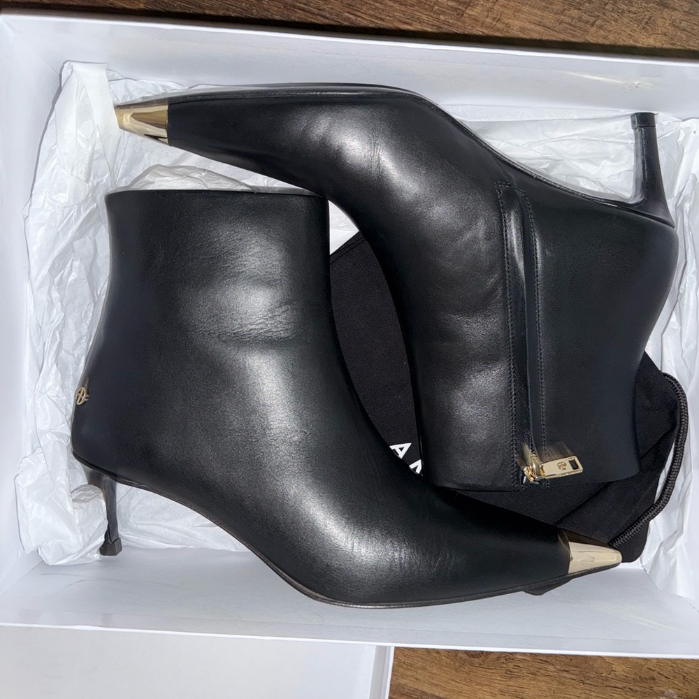 Anine Bing Nina Boots With Metal Toe Cap In Black 39 - Picture 4 of 9